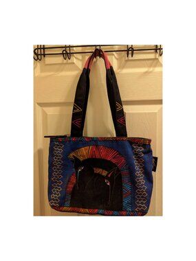 Laurel Burch Embracing Horses Canvas Art Purse Tote Handbag